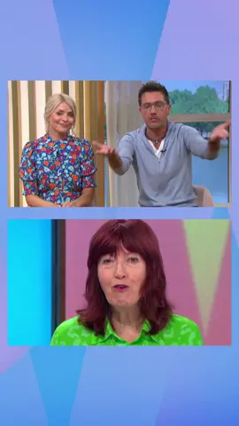 It's a polite no from Janet, Gino #loosewomen #thismorning #janetstreetporter #ginodacampo #hollywilloughby