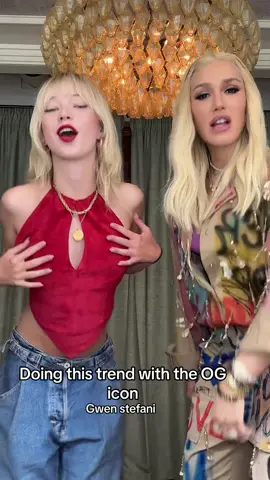 Doing the sweet escape trend with the og icon herself @Gwen Stefani ❤️ biggest pinch me moment shes my icon #gwenstefani #sweetescape 