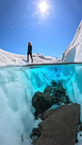 🤯 These alaska glacier pools are absolutely stunning 😍! Thanks Kat and Alpine Air for helping make this happen #alaska #nature #calm 