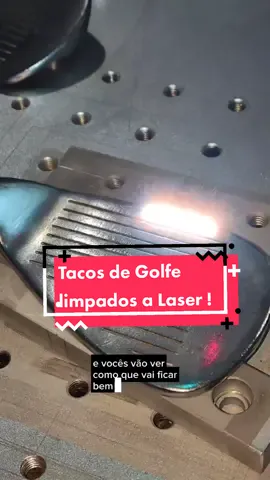 limpeza a laser em tacos de golfe ! #vilalaser #fiberlaser #golfe #golfclub #esportes #limpeza 
