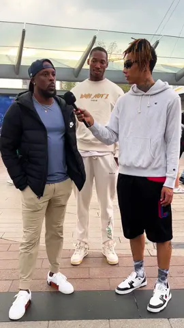 Casually bumping into a two-time MVP of the British Basketball League 🏀 🏅 #basketballchallenge #streetinterview #voxpop #publicinterview #generalknowledge 
