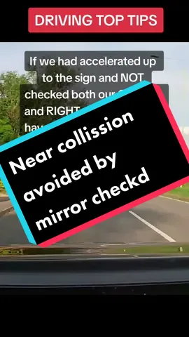 Check mirrors before any change of speed, including accelerating at speed signs. #rdrive #fyp #foryoupage #drivinginstructor #drivingtiktoks #learningtodrive #toptips #Harborough #vital 