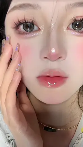 Pink jelly makeup 💞.                                       Cr: 115883590 #douyinmakeup #chinesemakeup #fyp #makeup #makeuptutorial #viral #douyin #kpop #grwm 