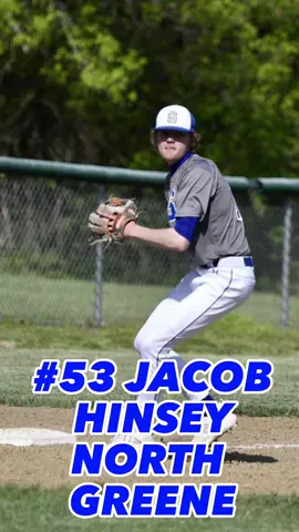 Counting down my picks for the best baseball and softball players I broadcasted in the area in 2023 #53 Jacob Hinsey North Greene High   - voted north Greene’s most valuable player, pitcher, defensive player and WIVC all conference selection. A standout season for Hinsey and the leader of a much improved North Greene spartan squad. #countdown #baseball #list #sports #espn 