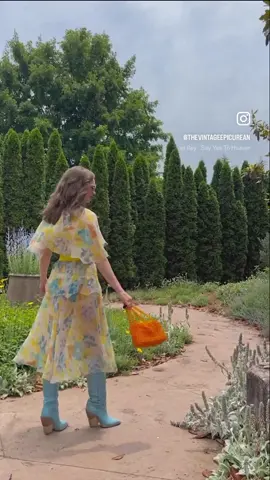 100 year old dresses just hit different 🥹 #vintagevibes #dreamyaesthetic #secondhandstyle #secondhandfirst #dreamyvintage #highlowstyle #colorfulstyle #eclecticstyle #fendiboots 