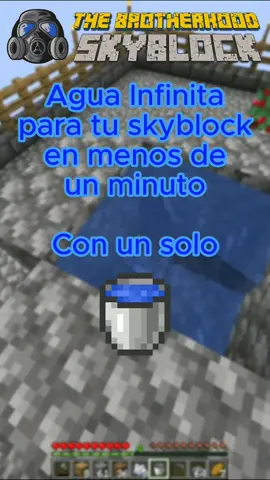 Como hacer agua infinita con un solo cubo de agua en Minecraft para tu Skyblock . . #Minecraft #skyblock #youtube #kick #streaming #mojang @kick.com 