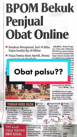 Waspada penjualan obat palsu!! Bagaimana cara agar kita bisa terhindar dari obat palsu? Yuk, simak video berikut sampai habis! #fyp #foryou #foryoupage #fypシ #fypage #fypシ゚viral #fypdongggggggg #edukasi #educationtok #serunyabelajar #obatpalsu #waspada #apotek #apoteker 