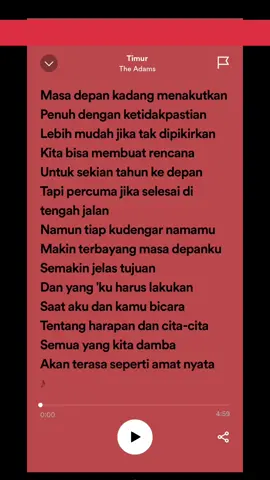 Lirik Lagu Timur - The Adams #liriklagu #spotifylirycs #liriktimurtheadams #timurtheadams #theadams #videostory #arizmaharaj #fyp #fypシ #fypシ゚viral #xybca #yukyukfyp #medantiktok 