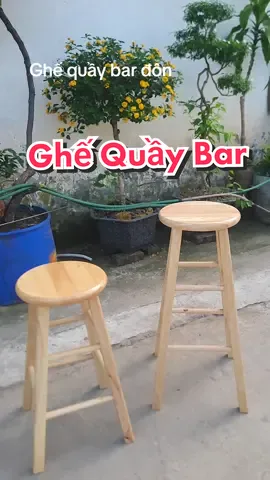 Ghế quầy bar đôn cao 60, 75cm gỗ tự nhiên Smart Furniture  #ghebar #ghequaybar #ghequaybardon #ghequaybargo 