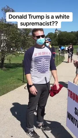 Donald Trump is a white supremacist? They all ran away when I pulled up the video 😂