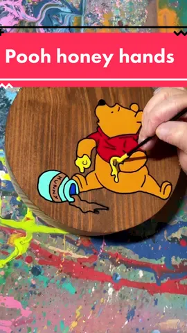 winnie the pooh painting #asmr #satisfying #relaxing #satisfyingvideo #winniethepooh 