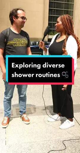 Exploring diverse shower and skin routines on the streets of Toronto 👆 #sadebaron #askingstrangersquestions #showerhabits #fyp #streetinterviews #torontostreets #streettalks 