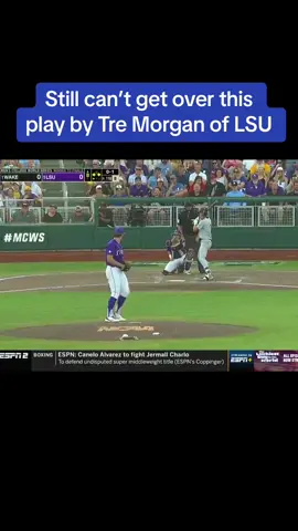 Immediate top play of #collegeworldseries #lsubaseball #lsutigers #tremorgan 