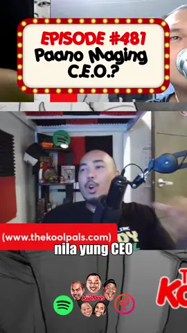 Totoo nga bang self proclaimed lang ang mga umuusong CEO ngayon? Watch the full episode on Spotify!  Episode #481 Paano Maging C.E.O.? #fyp #foryou #watchonspotify #thekoolpals #Jamescaraan #nonongballinan #ryanrems #gblabrador #mumanreyes #rosmartan #kagayaku #whamoscruz #whamonnette
