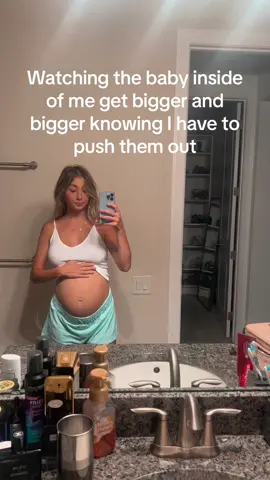 The baby bump grew twice the size this week🥲😅 