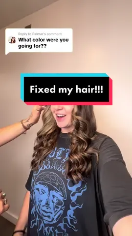 Replying to @Palmar besties I went to the salon to fix my atrocious mistake 🫣 and she saved me!!! 