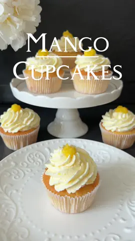 🥭 Mango Cupcakes Recipe 🧁 Indulge in the exotic taste of juicy mango with these delicious mango cupcakes. A must-try for all mango lovers! Ingredients for 6 Cupcakes: (except the vanilla extract double amount of ingredients for 12 Cupcakes) 🥛 For the Cupcakes: - 60g butter (room temperature) - 75g sugar - 100g all-purpose flour - 1 egg - 50ml milk - Pinch of salt - 1 teaspoon vanilla extract - 1 teaspoon baking powder 🥭 For the Filling and Mango Cream: - One small or half a large mango (pureed) 🧁 For the Topping: - 100ml cream - 90g mascarpone - 1 tablespoon powdered sugar - approximately 2 -3 tablespoons of pureed mango 👩🏻‍🍳 Instructions: Note: Ensure that all ingredients are at room temperature for better mixing. 1. Preheat the oven to 180°C. Line a cupcake tray with cupcake liners. 2. In a bowl, cream the butter and sugar together until light and fluffy. 3. Add the egg and mix well. Gradually add the flour and milk, alternating between the two, and mix just until combined. Be careful not to overmix. 4. Fill each cupcake liner about 2/3 full with the batter. Bake in the preheated oven for approximately 20-25 minutes, or until a toothpick inserted into the center comes out clean. Baking time may vary depending on your oven, so keep an eye on them. 5. While the cupcakes are baking, prepare the mango filling and cream. Peel and puree the mango until smooth. Set aside some mango puree for decoration. 6. In a separate bowl, lightly whip the cream. Then gradually add the mascarpone, powdered sugar, and 1-2 tablespoons of mango puree. Whip everything together until the cream is thick and creamy. If the cream becomes too runny, add more mascarpone. 7. Once the cupcakes are baked and cooled, use a small knife or cupcake corer to remove a portion from the center of each cupcake. Fill the holes with the mango puree filling. 8. Pipe or spread the mango cream onto the cupcakes, covering the filled holes. 9. For a special touch, decorate each cupcake with a small dollop of mango puree on top. Enjoy these delicious mango cupcakes as a tropical treat for any occasion! 🥭🧁👩🏻‍🍳