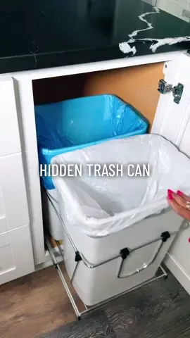 Amazon kitchen must have 😍 Super easy to install #asmr #DIY #amazonmusthaves #amazonkitchen #amazonfinds #hiddentrashcans #garbage #organizedkitchen #cabinetorganization #KitchenHacks 