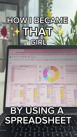 DOWNLOAD THE WEEKLY TIME TRACKER SPREADSHEET LINKED IN MY BIO 💗 #thatgirl #spreadsheets #planner #planning #weeklyplanner #GlowUp #getyourlifetogether 