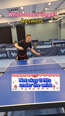 Which shot is illegal? Answers! #pingpong #tabletennis #bordtennis #tennisdetable 