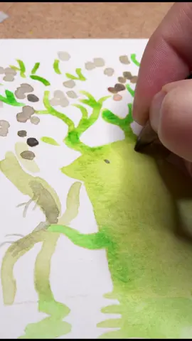Alder tukoni. Watercolor illustration. Music Track Silent Partner - Calm