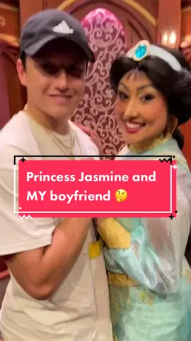 Got my eye on you girlfriend 🫢 thank you @everlasting.link for the beautiful bracelet for @Ben Swolo #permanentbracelet #permanentjewelry #disneyland #disneylandprincess #boyfriends #couplestiktok #disney #jasmine 