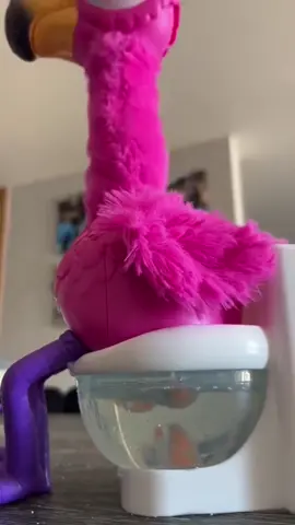 Pooping flamingo #flamingo sitting on the toilet pooping #plaything #tiktoktoys#babytoy 