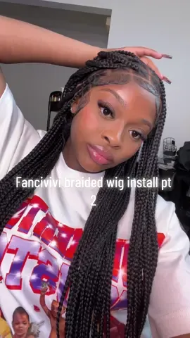 @Fancivivi Braided Wig   LINK IN BIO Save time and money with this full hand-tied lace $100 - $20 Code:NEW20