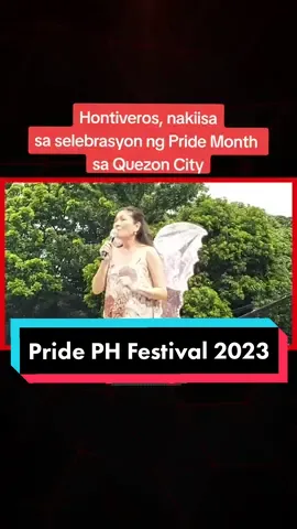Nakiisa si Sen. #RisaHontiveros sa selebrasyon ng #PrideMonth sa LoveLaban Pride Festival nitong Sabado, June 24, sa #QuezonCity Circle. Bukod sa pasaring ng senadora sa mga aniya’y 23 years nang nadededma sa pinaglalaban nilang #SOGIEEqualityBill , hinimok din ni Hontiveros ang mga kapwa niya supporters na ipagtanggol at makiisa sa pinaglalabang pantay-pantay na karapatan para sa mga miyembro ng #LGBTQIA plus .  #News5 #NewsPH #SocialNewsPH #PridePHFestival2023 #LoveLaban #PrideMonth2023 