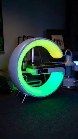 Colorful rechargeable clock! #coolgadget #TikTokMadeMeBuyIt #desksetup #rgblights #clock 