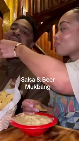 Lunch at Salsa & Beer 🖤 #mukbang 
