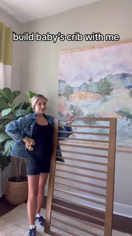I cant believe I’m building a crib for our son 🥹 #babycrib #pregnanttiktok #pregnancytiktok #thirdtrimester #nesting  #babynursery 