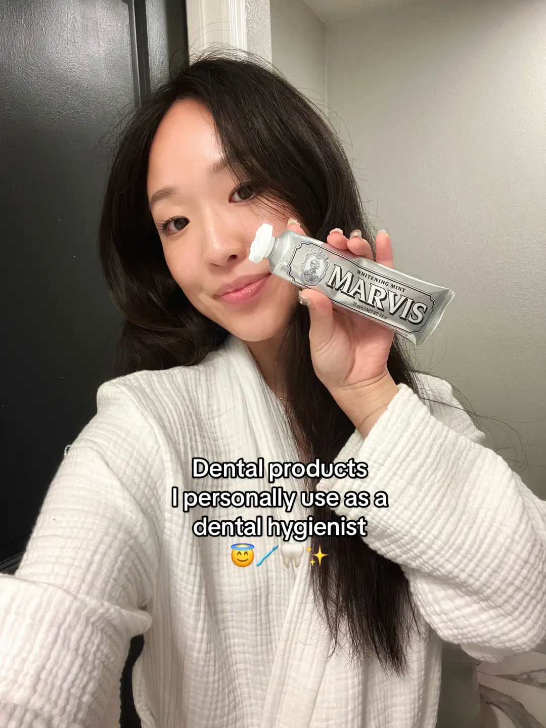 my holy grails- teeth edition 🦷🪥✨ #holygrail #products #dentalhygienist #fyp #cocofloss #dentistry #oralb #therabreath #whitening #teethtok #amazonfinds #amazonmusthaves #colgate #marvistoothpaste 