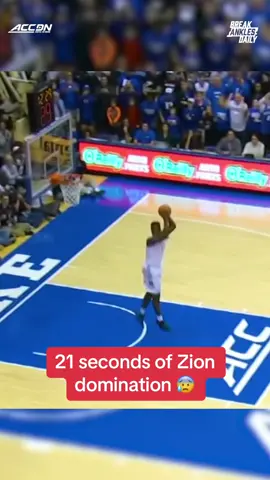 Really was men against boys out there 🫨 @ACC #basketball #zionwilliamson #duke 