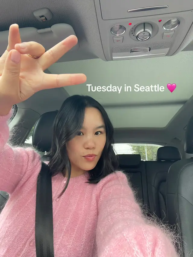Tuesday coffee shop date 🩷 #pointdextercoffee #seattlecoffeeshop 