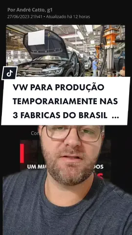 Vamos abrir a cabeça gente! Volkswagen paralisando temporariamente a produção de veículos zero km nas três fábricas no Brasil, pátios lotados de carros, população não está comprando e ainda tem gente falando que o preço do semi-novo vai despencar! Só pode ser brincadeira. #lucasfaccina #instagram #tiktok #carros #paralizaçao #zerokm #volkswagen 