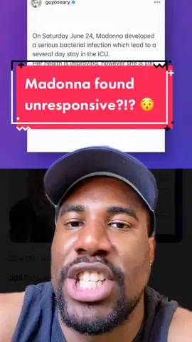 Wishing her a speedy recovery! #madonna #popculturenews #culturepop #madonnatour #madonnaqueenofpop 