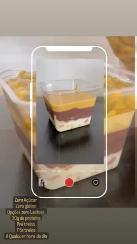 Bolo de Pote  zero Açúcar  zero Glúten  opções zero Lactose  Pré treino Pós treino A Qualquer hora do dia. Delicia #Bolodepotefit #umbara #frg 