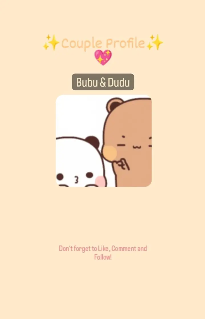 Couple Profile✨| Bubu & Dudu #couple #profile #bubududu 