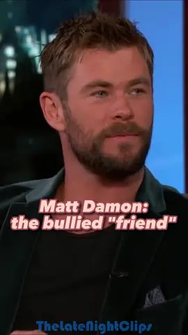 Matt Damon: the bullied “friend” #mattdamon #chrishemsworth #jimmykimmel #foryou 