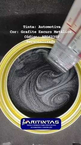 Tinta Automotiva Cor Personalizada para Rodas Grafite Escuro Metálico Código AT0623SF #coresperfeitas #corespersonalizadas #corautomotiva #cores #grafitemetalico #grafite #rodagrafite #corgrafite #grafiteescuro #tintas #tintametalica #tintasautomotivas #lojadetintas #quintou #cortop #rodas #rodasnacionais #rodasimportadas #corparatodos #tintasprofissionais #carros #motos #coresdetintas #personalizacaoautomotiva 