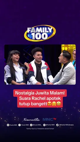 Suara Rachel duhh kayak apotek tutup ya guys😍🥰 #fypシ #fypgakni #fypdong #foryoupage #irfanhakim #Family100 #Family100ID #FamilyFeud #FamilyFeudID #SurveiMembuktikan #viral #hits #salmasalsabil #rachelhutauruk #dimansyahlaitupa #rahmansadli #noviasitumeang #indonesianidol #kdi #juwitamalam #nostalgia 