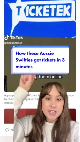 How these #Aussie #Swifties got tickets in 3 minutes 👀💖 #taylorswift #taylorswifttok #theerastour #theerastourtaylorswift #australia #theerastouraustralia #yahooaustralia 
