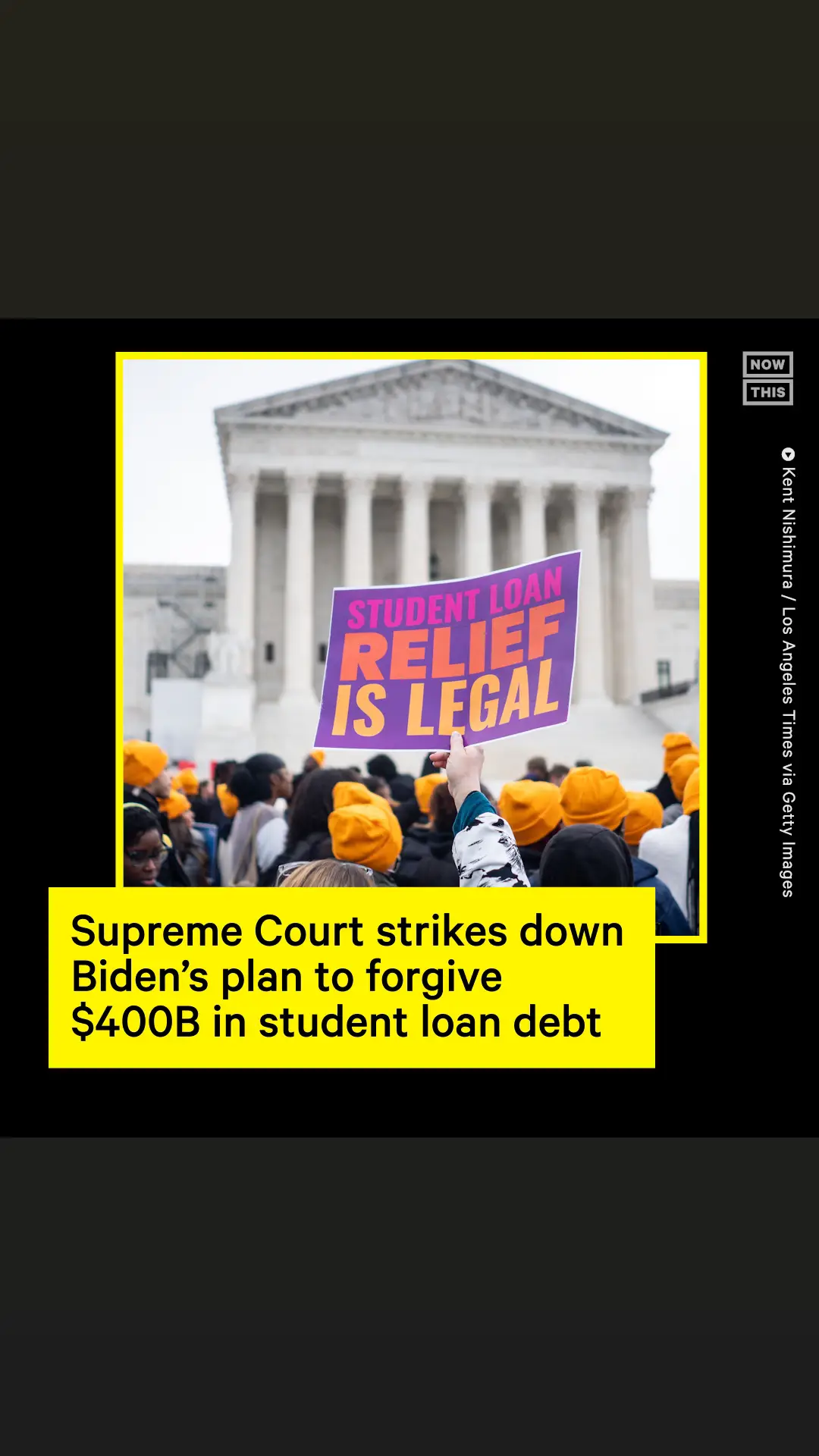 The Supreme Court issued a decision on June 30 blocking President Joe Biden's student loan forgiveness plan. The plan would have forgiven approx $400 billion in total student debt nationwide by delivering $10,000-$20,000 in relief to individual borrowers. In a 6-3 decision, with all conservatives on the court in favor and all liberals dissenting, the majority held that the Biden admin did not have the authority to issue the debt cancellation plan under the HEROES Act. The HEROES Act is an education bill passed in the wake of Sept 11, 2001, that allows the U.S. secretary of education to make changes to student financial assistance programs in connection with ‘a war or other military operation or national emergency.‘ The majority opinion, authored by Chief Justice John Roberts, also found that ‘mass debt cancellation program of this level of significance required clear congressional authorization,’ according to the the NYT. Almost immediately after the decision was released, a White House source told CNN that Biden plans to unveil ‘new actions to protect student loan borrowers‘ during a speaking event later on June 30. This is a developing story. #studentloanforgiveness #biden #studentdebtcrisis #studentdebtrelief 