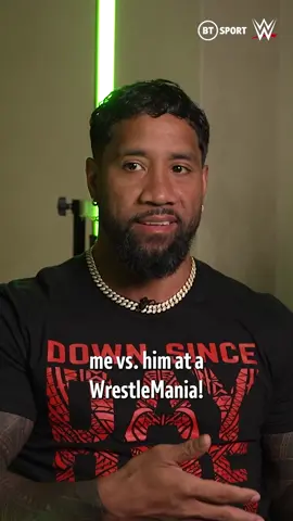 The dream for The Usos? “Me vs Him at WrestleMania! It will be like back in the living room. From day one. I want my dad to be in there as well.” #mitb #moneyinthebank #theusos #theusoswwe #jeyuso #jimmyuso #WWE