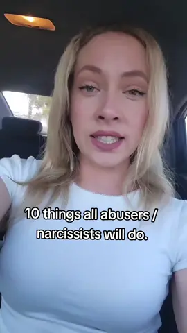10 things all abusers / narcissists will do. #narcissticpersonalitydisoder #healingfromnarcissisticabuse #narcissism #narcissist #npd #narcissistrecoverycoach #narctoksisterhood #npd #narcissistrecovery #narc #narctalk #narctok 