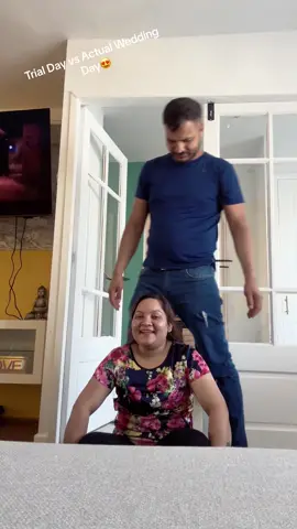 Trial Day vs Actual Wedding day😍 behuli bokne practice😜😜😜 #fyp #shreemanji❤️❤️ #nepukmuser🇳🇵🇬🇧 #bride2023 #nepaliweddinginuk #nepalicouplescheck #behulibokeko🥰🥰🥰 #behulabehuli👩‍❤️‍👨 @Anoj 