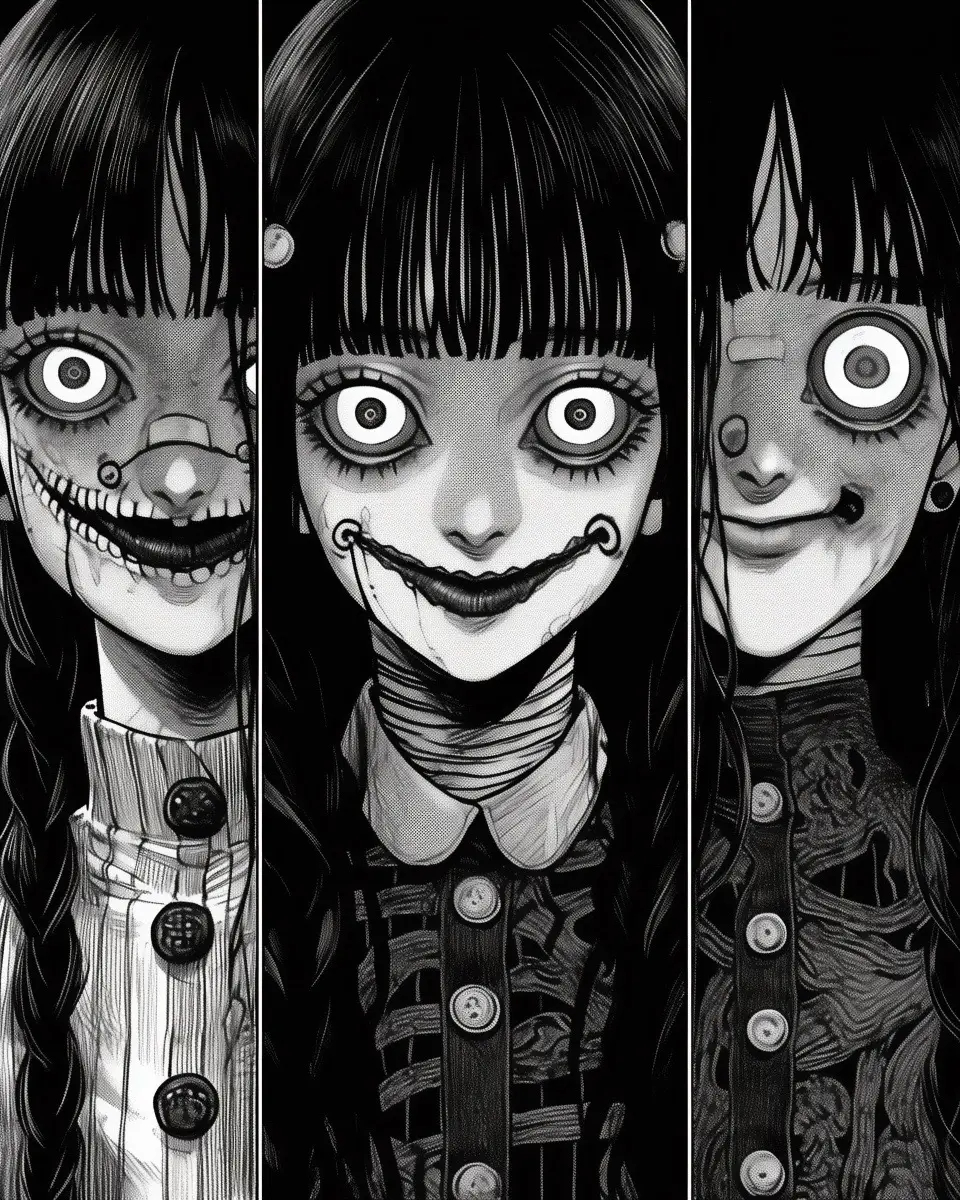 Sorry for not being able to enable saving the images to your device, TT is currently looking into the issue! DM me on IG to get the full resolution, I'll send them to you <3 Thanks for your support and patience x  #aiart #aiartcommunity #midjourney #mangapanel #manga #horrortok #horrorart #junjiito #mangapfp #anime #animetiktok #fypシ 