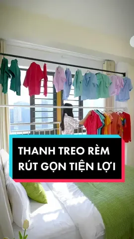 Thanh treo, phơi quần áo rút gọn thông minh #thanhtreoquầnáo #review #vairal #xuhuong #fyp #giadungtienloi #giadungthongminh 