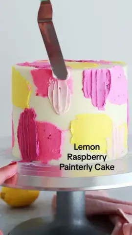 This painterly buttercream + this lemon raspberry cake 🍋💗 I tinted lemon and raspberry frostings to get these pretty colors and even the little seed flecks in the raspberry buttercream turned out cute 😍⁣ ⁣ You’ll find the recipe for this extra soft and luscious lemon raspberry cake + the painterly decorating tutorial on page 180 of my book, Anyone Can Cake. Click the link in my bio to get yourself a copy! ⁣ ⁣ #lemoncake #paintedcake #buttercream #raspberry #layercake #cakeart #cakedecorating #frosting #homebaked #bakefromscratch #cakelovers⁣